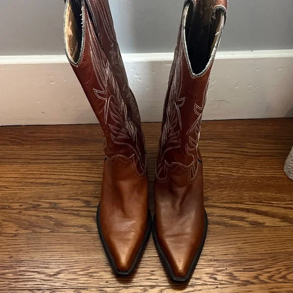 Steve Madden Lonestar Western Cowgirl/Cowboy Boots - Brown - THE REAL DEAL! - Picture 3 of 15